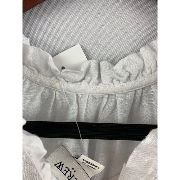 J.Crew Womens Ruffle Trim Sleeveless Linen Cotton Top Size M - Picture 6 of 6